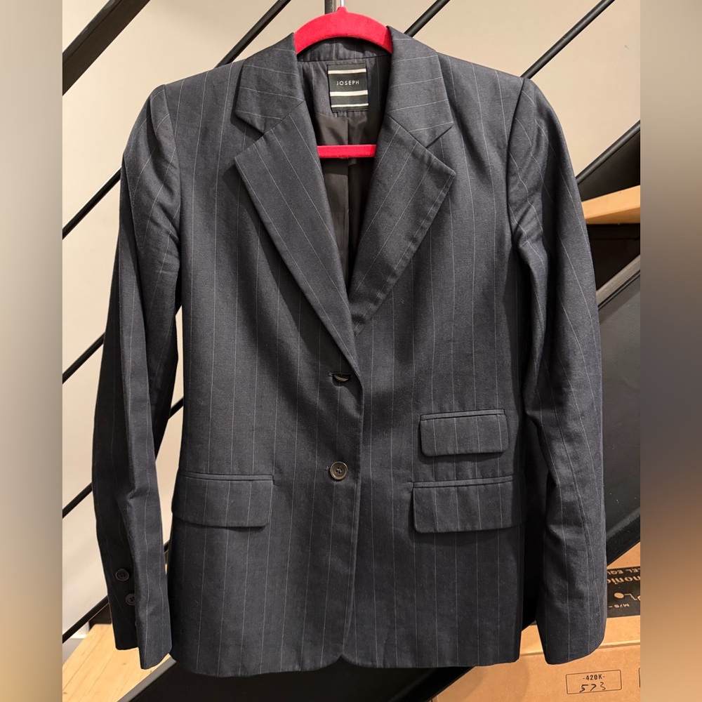 Joseph Grey Pinstripe  Designer Blazer Womens